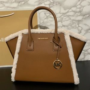 Michael Kors Avril Large Top Zip Satchel Crossbody